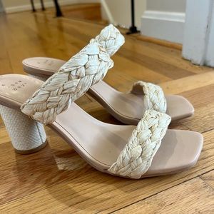 A New Day Basil Heels Braided! NWOT size 7.5